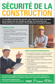 Title: Sécurité de la construction - Description: Affiche donnant des information sur la sécurété et sur le rôle du supérieur.